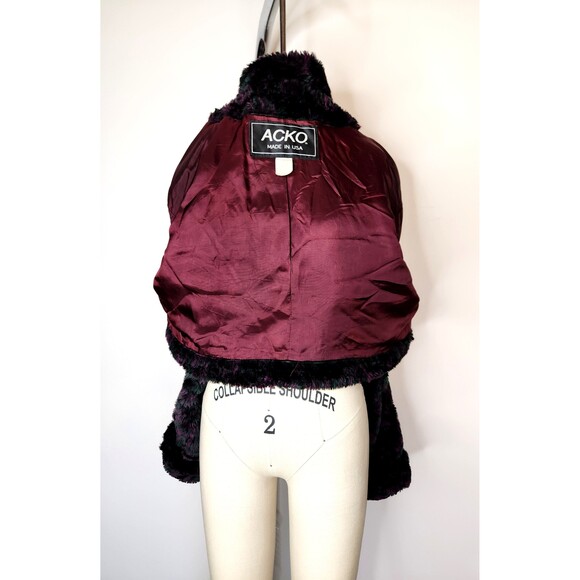 Vintage CROPPED Faux Fur Jacket Blazer - 80s 90s Crop Fur Jacket - Teddy Bear - Picture 10 of 10